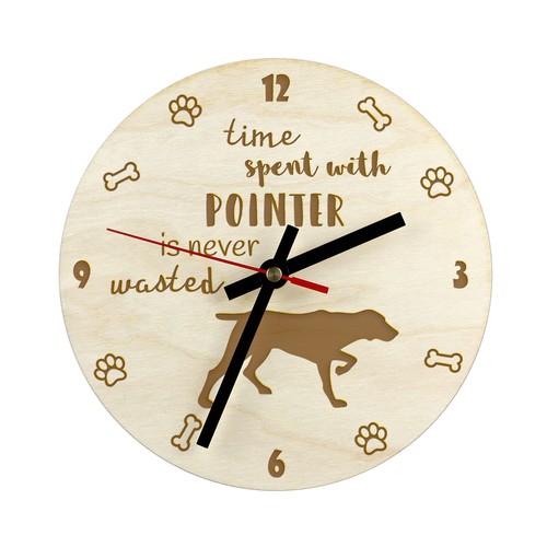 Pointer anglais horloge - , en