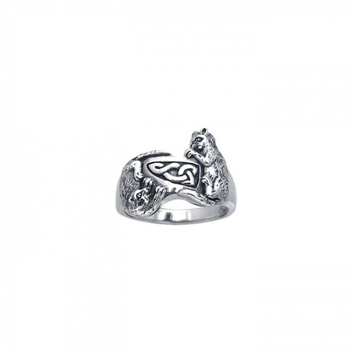 Celtique chat 925 - chat, bague