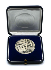 RARE MEDAILLE EN ARGENT MASSIF 925 MILLIEMES BANQUE INDOSUEZ GENEVE OCTOBRE 1987