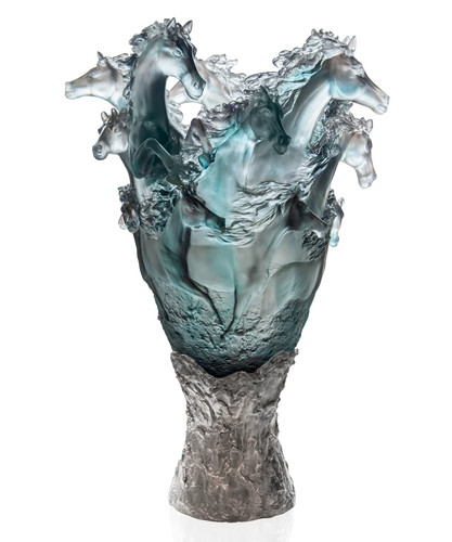 Daum cavalcade vase prestige - cavalcade,