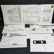 FIAT 850 / lot de 10 orig. technical press sheets / 1960s