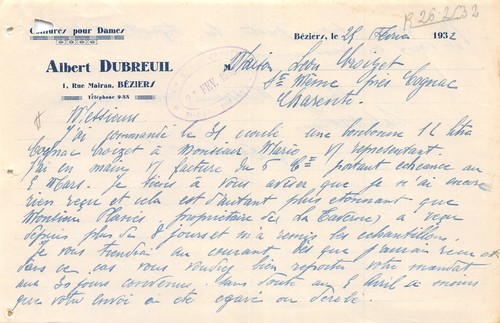 Facture 1932 albert - ,