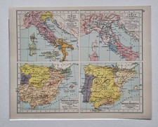 Carte Antique Italie 10 12 13E