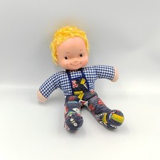 Ancienne poupée tissu salopette bleu publicitaire CEJI ? CLODREY ? - 34618