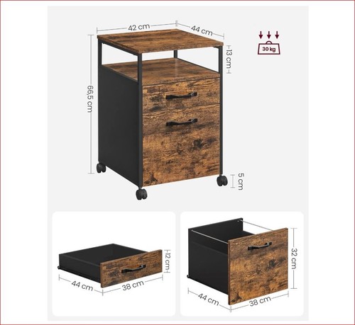 Caisson bureau 2 tiroirs - de,