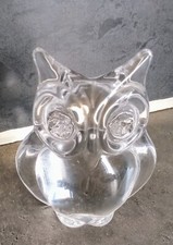 Vintage: jolie chouette/ hibou en cristal signée DAUM FRANCE    C45