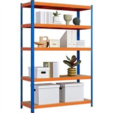 Etagère de Rangement Rayonnage Garage Atelier Charge Lourde Metal Orange/Bleu