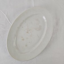Plat Ovale Faïence Blanche De