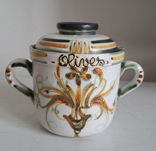 Ancien pot olives table - ancien,