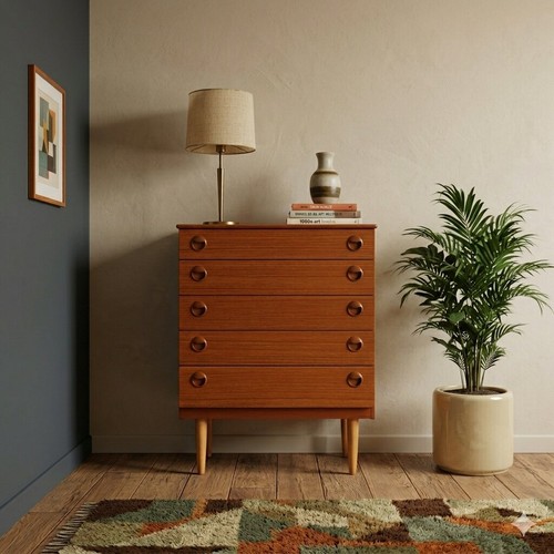 Commode vintage plaquée - vintage, en