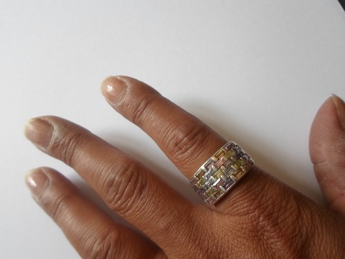 Bague argent massif pavé - bague, en