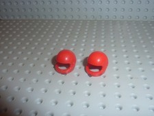Lot de 2 casques LEGO Minifig Red Helmet 2446 / Sets 6953/6484/8144/8673/8375...