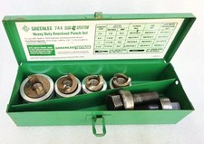 GREENLEE 744 SLUG SPLITTER HEAVY-DUTY KNOCKOUT PUNCH SET KIT FOR GREENLEE