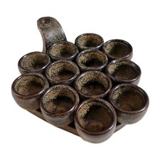 Ancien Plat A Escargots En Grès Signé Arts Ceram Grand Feu Collection Céramique