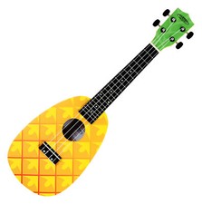 Ukulele Concert Ananas en Bois Nato Uke Hawaii 18 Frettes Guitare avec Housse