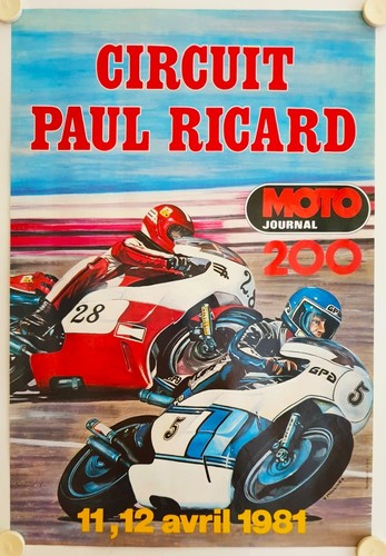 Affiche course moto circuit - affiche,