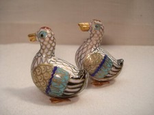 2 Canards Émail Cloisonné
