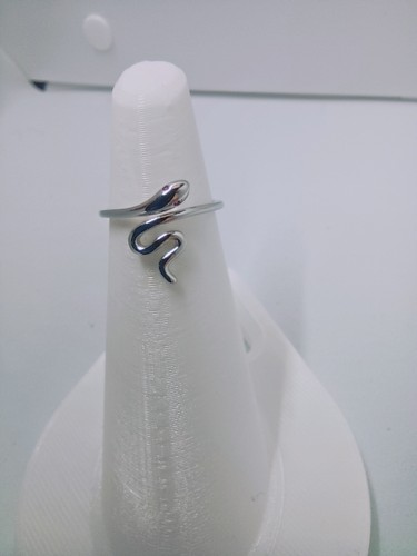 Bague ouverte serpent argenté - ouverte,