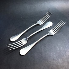 Orfèvre Boulanger 3 Grande Fourchettes De Table Modèle Uniplat