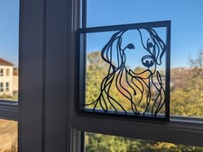 Cadre décoration murald 3D Golden Retriever 15x15cm