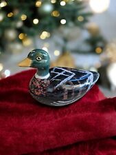 Vintage Terrine Faïence Véritable Signée Michel Caugnant - Canard Colvert 