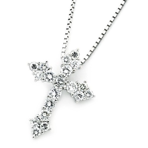Collier croix blanc 18k - croix,