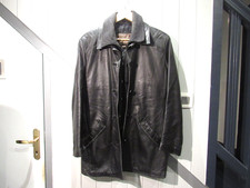 Manteau cuir noir - manteau,