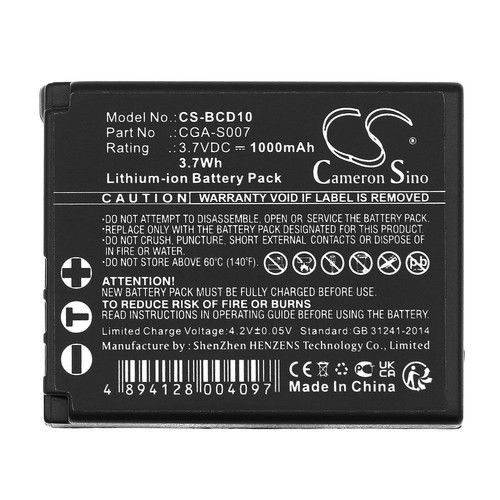 Batterie 1000mah cga s007 - batterie, cga-s007
