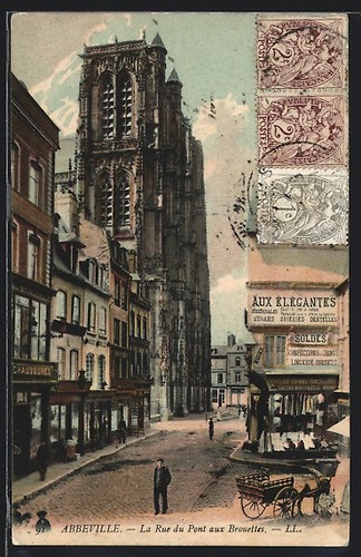 Cpa abbeville rue - abbeville,, du