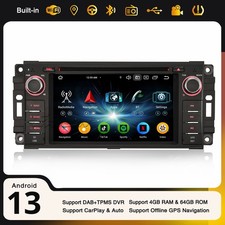 Android 14 Autoradio Carplay Navi Jeep Compass Commander Chrysler Dodge Journey