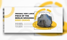 Très grande pièce originale de 6 kilos du mur de Berlin - Objet de...