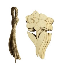 10 pcs inachevé en bois matin fleur embellissements bois artisanat