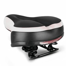 Selle Vélo Respirante Confortable Avec Réflecteur Noir Et Blanche