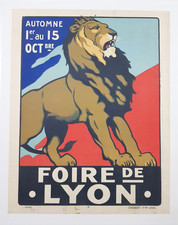 Affiche ancienne Foire de Lyon 1925