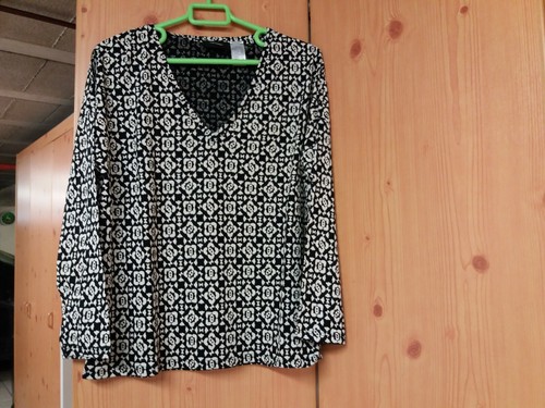 Blouse noir blanc - et,