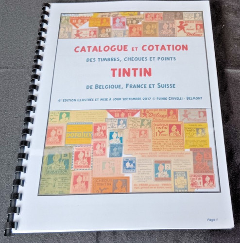 Tintin catalogue cotation - tintin-,