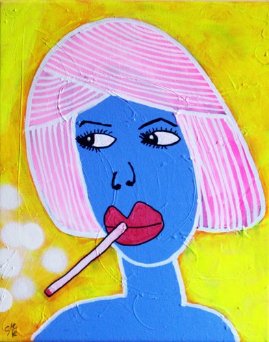 Nicotine girl carye signed - girl,