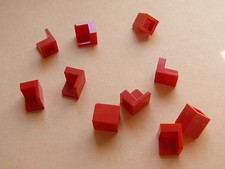 Lego 10 x red panel corner 1 x