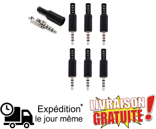 Lot fiche jack 5mm trrs - lot, 6