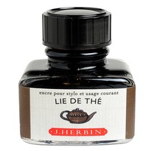 [13044T] Herbin Encre traditionnelle à stylo en flacon "D" 30ml Lie de thé