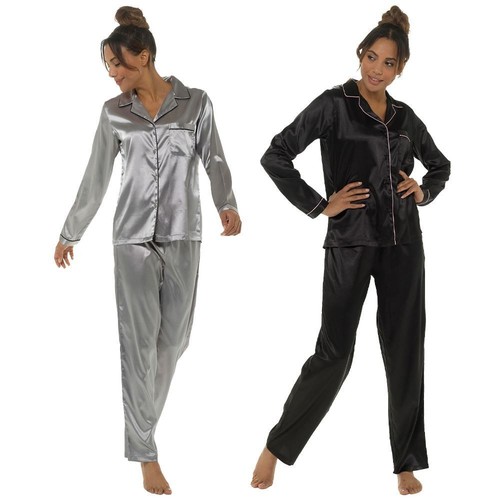 Bouton pyjama satin femme - bouton,