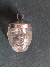 CUIT OEUF-EGG CODDLER-en Verre. Motif Poule.marque WMF