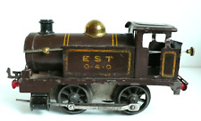 HORNBY "O" LOCO RÉSERVOIR MÉCANIQUE "EST" 1924 TÔLE  Lg 16cm BON ÉTAT FONCTIONNE