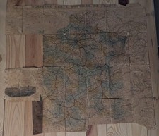 Ancienne Carte "Nouvelle Carte Routière de France" en l'état, Routes Impréiales