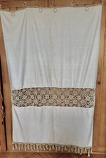 linge ancien: grand rideau ou