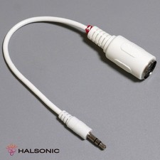 Câble TRS MIDI type A/B mâle-femelle 0,5 pi blanc AKAI/Korg/Roland, etc.