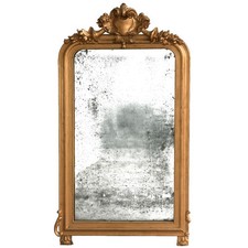 Miroir stuc doré époque