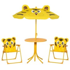 Salon De Jardin Pour Enfant Avec Parasol Design Tigre Mobilier De Jardin Enfant