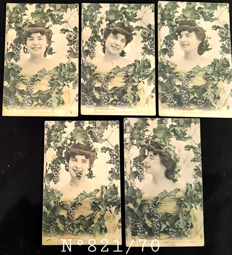 821 lot 5 cartes - de,