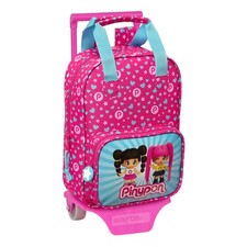 Sac à dos d'école avec roulettes Pinypon bleu rose 20 x 28 x 8 cm